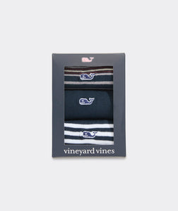Vineyard Vines Stripe & Solid 3-Pack Socks in Multi