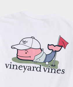 Vineyard Vines Golfer Whale SS Tee in White Cap