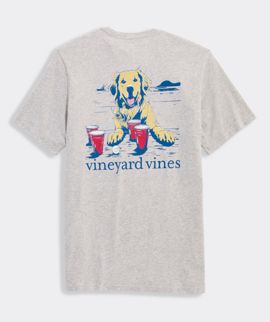 Vineyard Vines Pup Cup SS Tee in Grey Heather