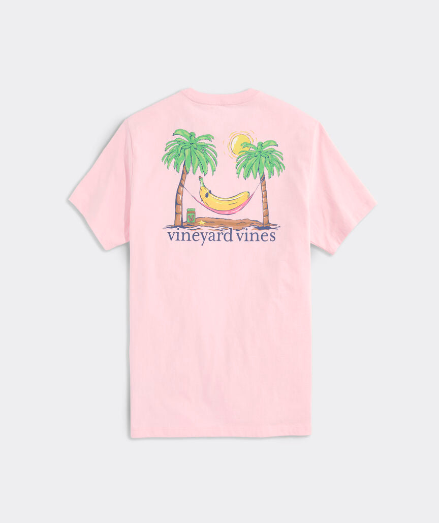 Vineyard Vines Banana Hammock Short Sleeve Tee in Flamingo