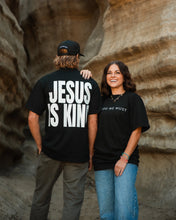 Load image into Gallery viewer, 'Jesus Is King' SS Tee in Black