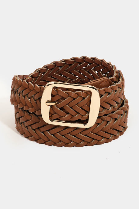 Stars Of Your Love Braided Belt Brown