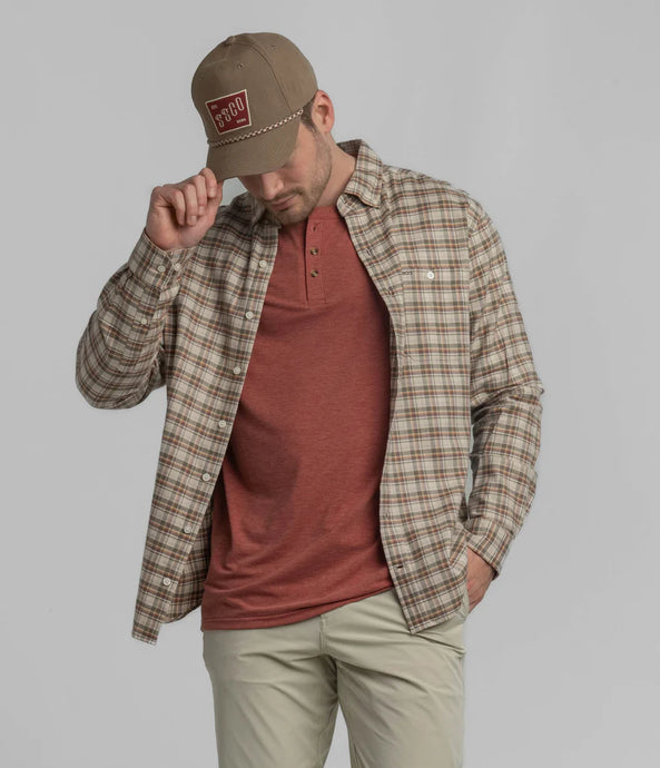 Southern Shirt Co. Logo Ripstop 5 Panel Snapback in Chinchilla