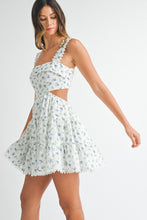 Load image into Gallery viewer, We Spend Our Lives Tiered Cut Out Mini Dress Blue