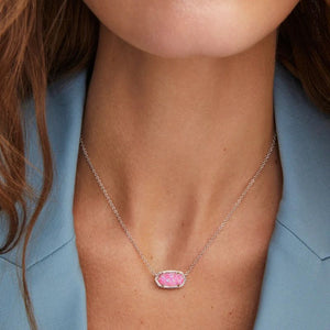 Kendra Scott Elisa Silver Necklace in Carnation Opal