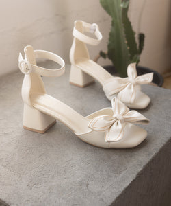 Made For Fun Bow Heels White