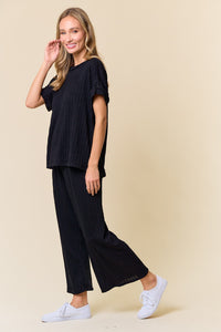 Boho Breeze Pant Set Black