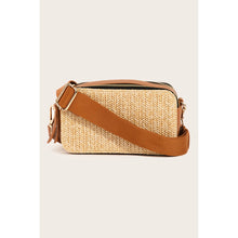 Load image into Gallery viewer, Rectangle Crossbody Straw Bag Tan