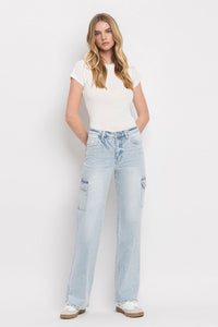 Drifting Back Together Super High Rise Cargo Jeans