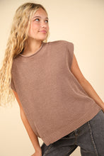 Load image into Gallery viewer, Shadow in the Sun Sweater Vest Top in Mocha