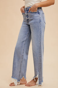 The Aftermath Distressed Hem Straight Leg Jeans