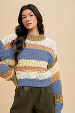 Load image into Gallery viewer, On a Holidate Color Block Stripe Sweater in Multi