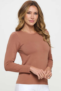 Running Wild Seamless Long Sleeve Top in Mocha