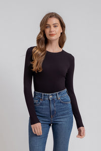 The One You Love Long Sleeve Top in Black