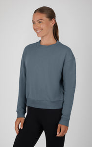 Sit Still Look Pretty Fleece Pullover in Stormy Weather