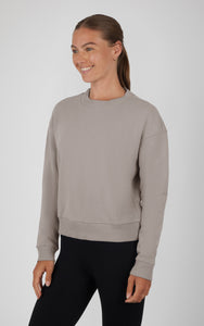 Sit Still Look Pretty Fleece Pullover in Satellite