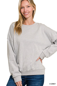 Taking Care of Myself Fleece Sweatshirt in H Grey