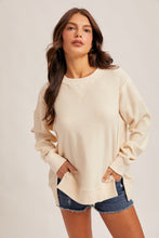 Load image into Gallery viewer, Buying Diamonds Thermal Crew Oversized Pullover