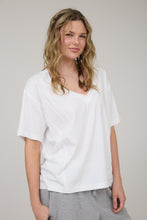 Load image into Gallery viewer, Never Looking Back V-Neck SS Knit Top in White