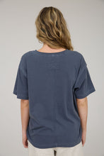 Load image into Gallery viewer, Never Looking Back V-Neck SS Knit Top in Navy