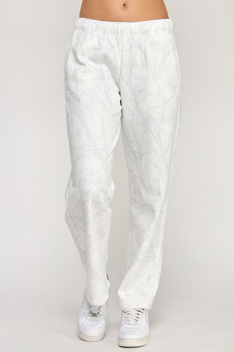 Getting My Story Straight Fleece Sweatpants in White Camo