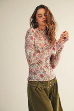 Load image into Gallery viewer, I Got You Mesh Floral LS Top