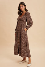 Load image into Gallery viewer, Straight And Narrow Sweetheart Floral Maxi Dress in Mocha