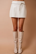 Load image into Gallery viewer, I Can't Mini Skort With Overlay and Tie Detail in Ecru