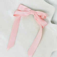 Load image into Gallery viewer, Satin Ribbon Hair Clips Pink