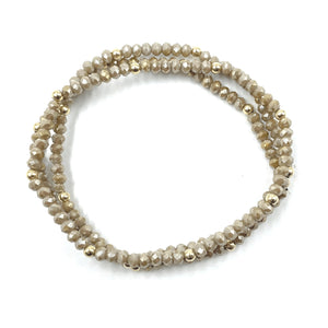 Erin Gray OG Shimmer Bracelet Stack in Champagne