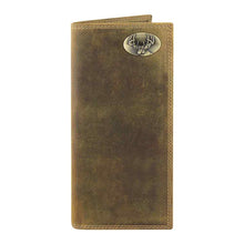 Load image into Gallery viewer, Vintage Tan Brass Brass Buck Roper Wallet