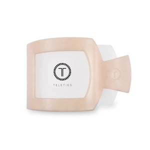 Teleties Medium Flat Square Clip Almond Beige