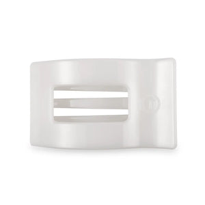 Teleties Large Flat Rectangle Clip Coconut White