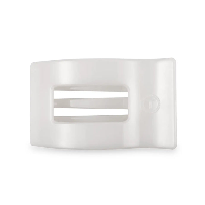 Teleties Large Flat Rectangle Clip Coconut White