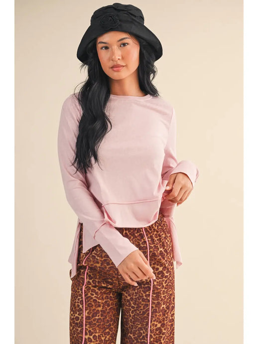 Waited All Year Cotton Slub LS Layering Top