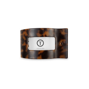 Teleties Small Flat Rectangle Clip in Tortoise