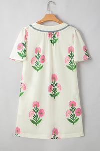 Playing It Cool Floral Print Mini Dress