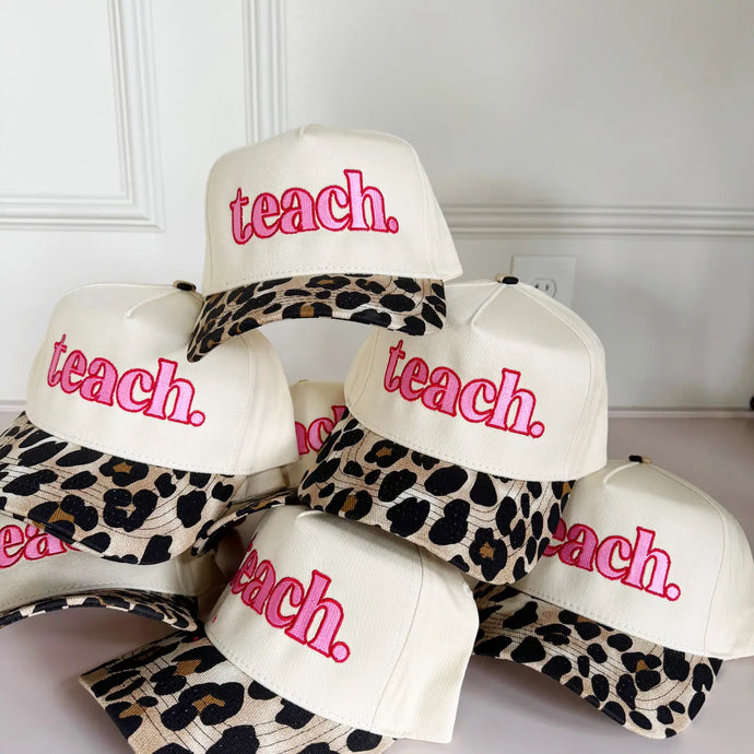 Leopard Teach Hat