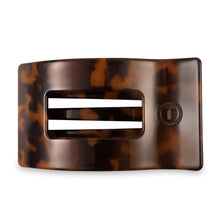 Load image into Gallery viewer, Teleties Medium Flat Rectangle Clip Tortoise