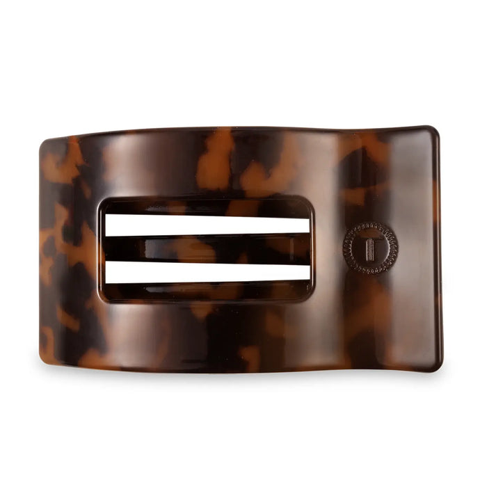 Teleties Medium Flat Rectangle Clip Tortoise