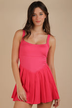 Load image into Gallery viewer, I know A Few Things Pleated Skirt Activewear Dress in Hot Pink