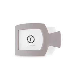 Teleties Large Flat Square Clip in Silver Flames