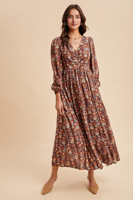 Waiting All Day Floral Maxi Dress