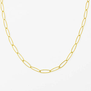 Charming Gold Paper Clip Chain Necklace