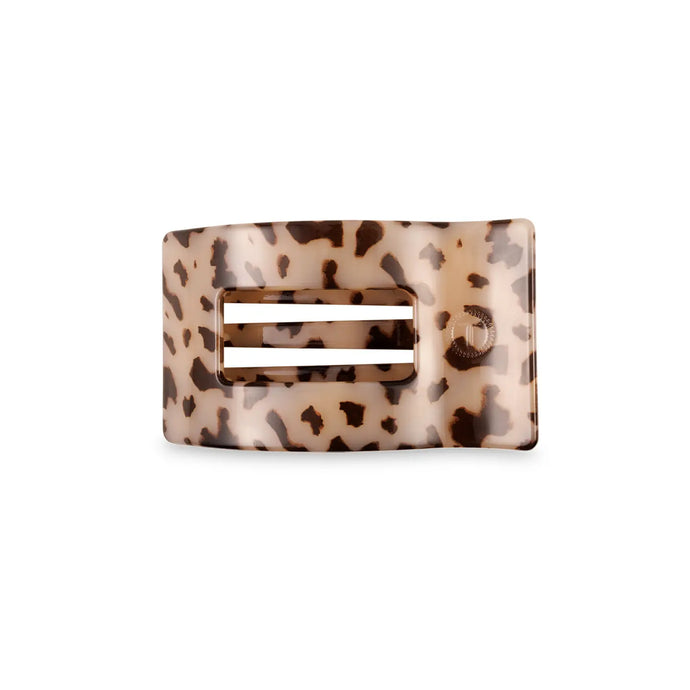 Teleties Small Flat Rectangle Clip in Blonde Tortoise