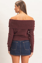 Load image into Gallery viewer, Time To Move On Off-Shoulder Sweater