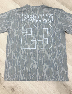 Psalms 23 Front & Back Verse SS Tee in Bottomland Camo