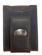 Load image into Gallery viewer, Light Brown Crazy Horse Ole Miss Front Pocket Wallet