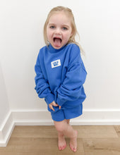 Load image into Gallery viewer, Lulu Mac Youth Terry LS Top in Bright Blue
