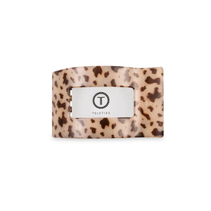 Teleties Small Flat Rectangle Clip in Blonde Tortoise